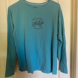 Life is good Jeep long sleeve tee Sz L